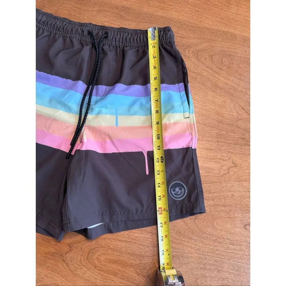 Neff Kids' Rainbow Stripe Pastel Stretch Board Swim Shorts Multicolor Medium